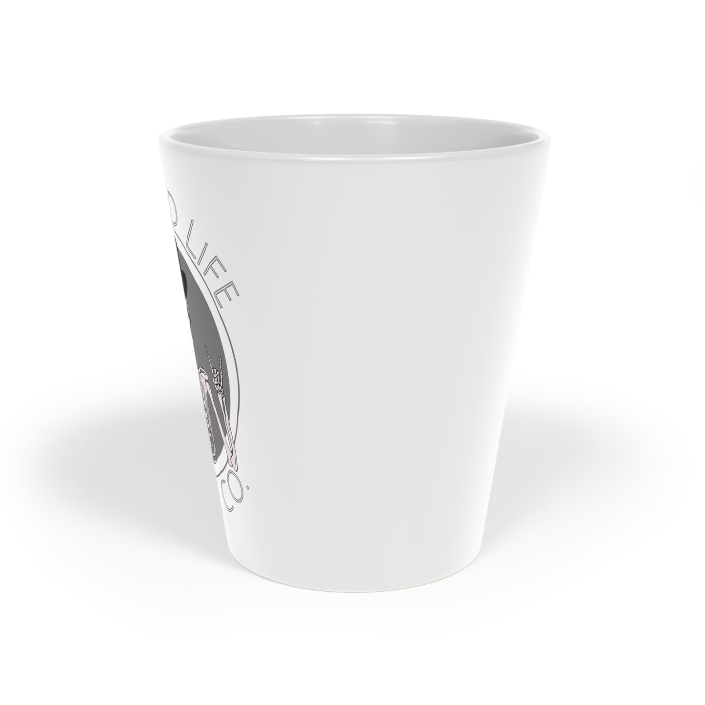 A Wicked Life Latte Mug - 12oz Skeleton Design Coffee Cup