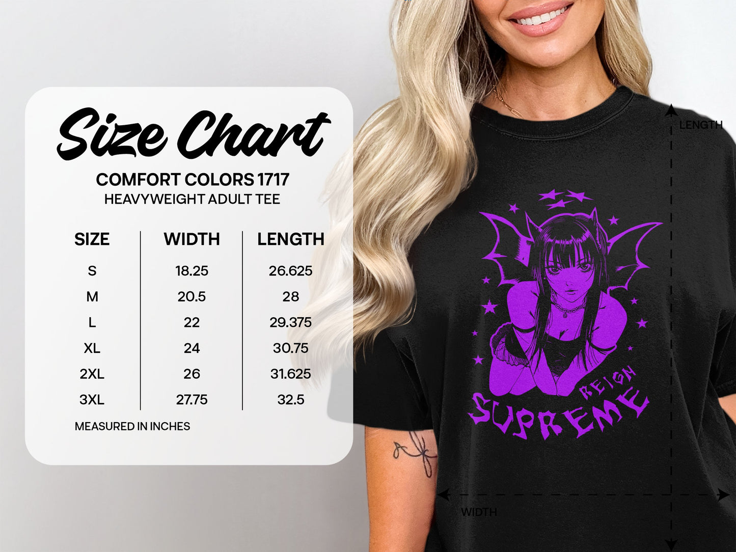 Gothic Anime Character Supreme Heavyweight Tee product