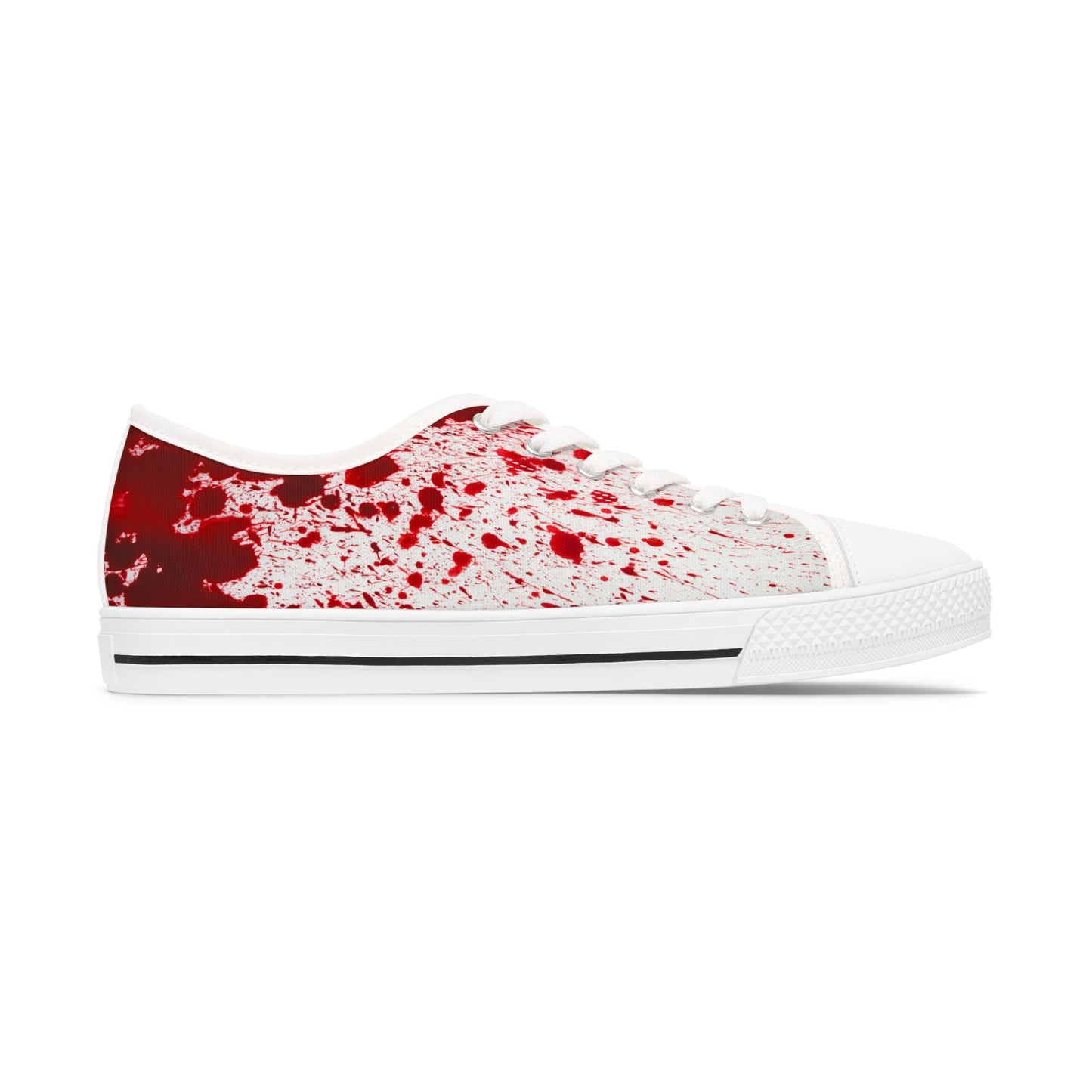 Blood Splatter Cosplay Sneakers - Gothic Low Top Shoes for Women