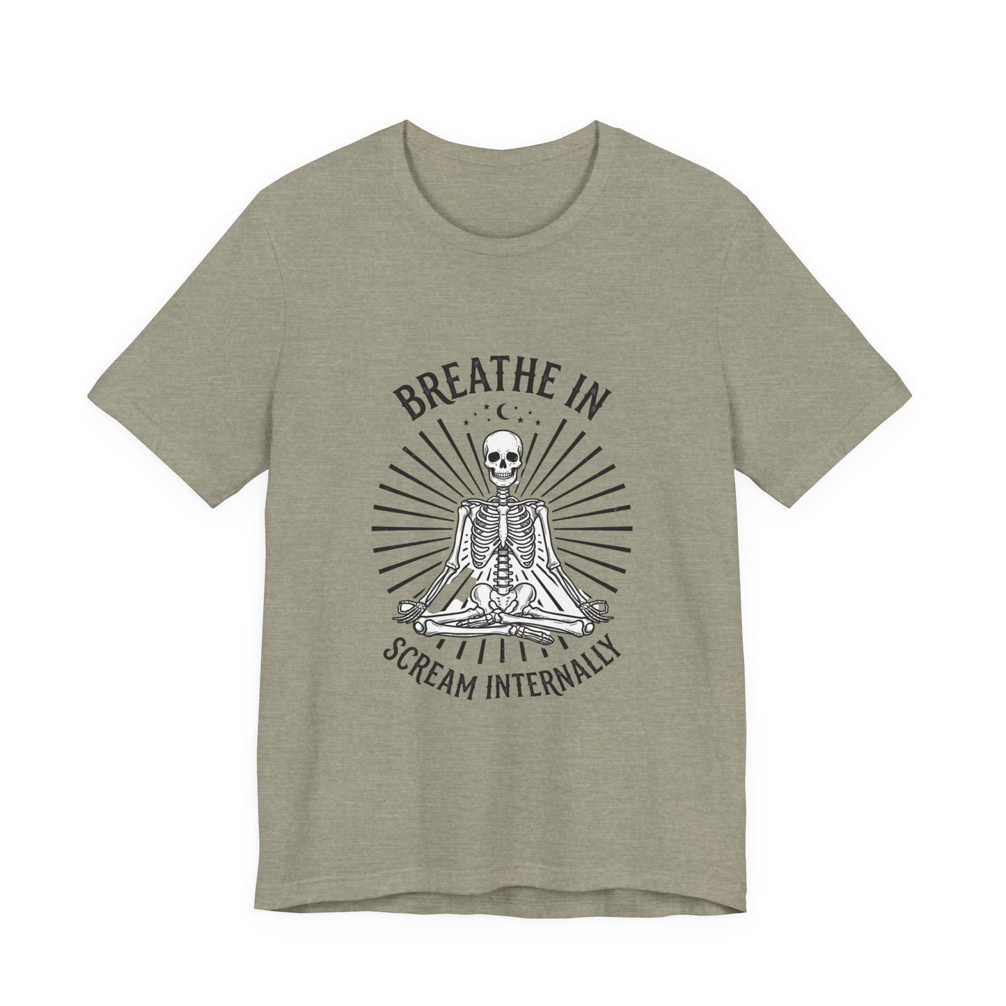 Breathe In Scream Internally Skeleton Tee | Dark Humor Goth Shirt