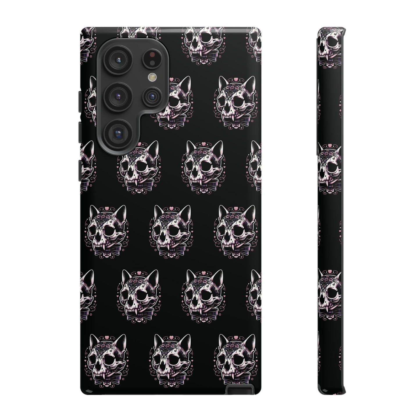 Cat Skull Dark Coquette Phone Case