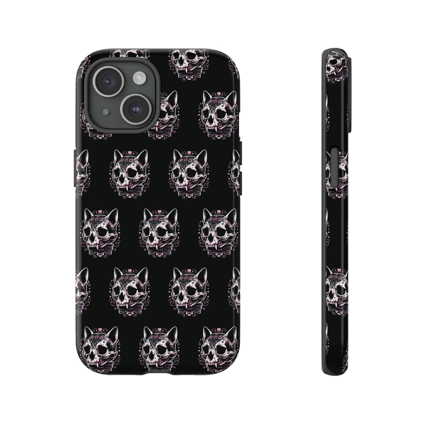 Cat Skull Dark Coquette Phone Case