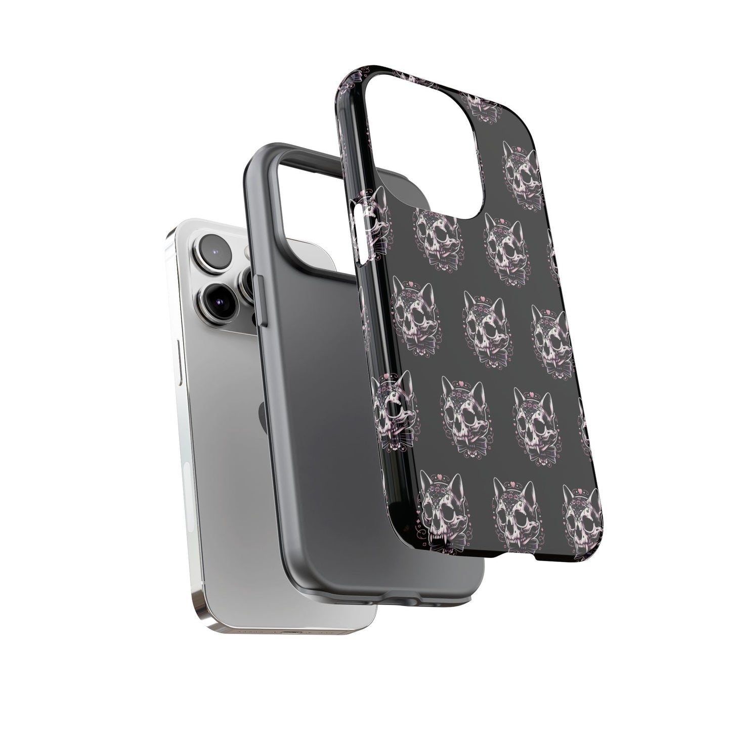 Cat Skull Dark Coquette Phone Case