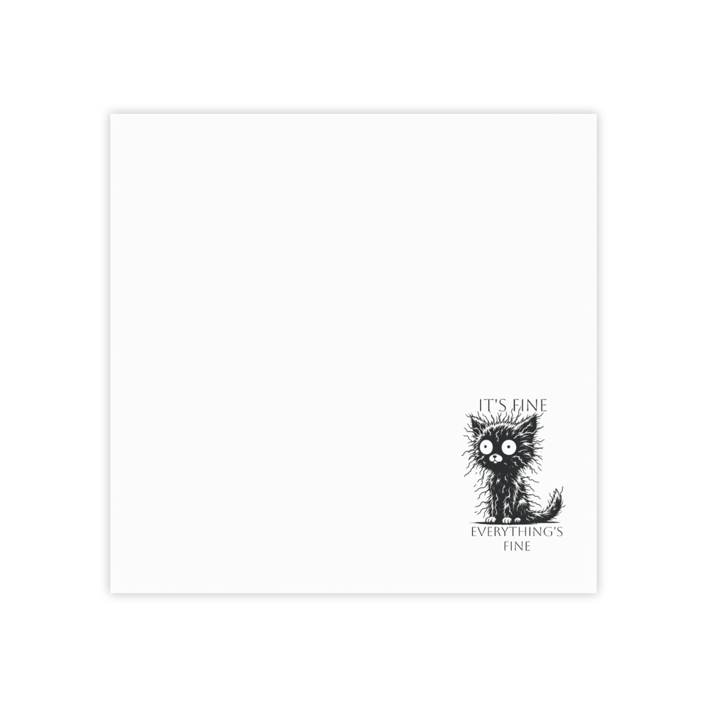 Stressed Cat Note Pads - It's Fine Everything is Fine - Cat Lover Gift