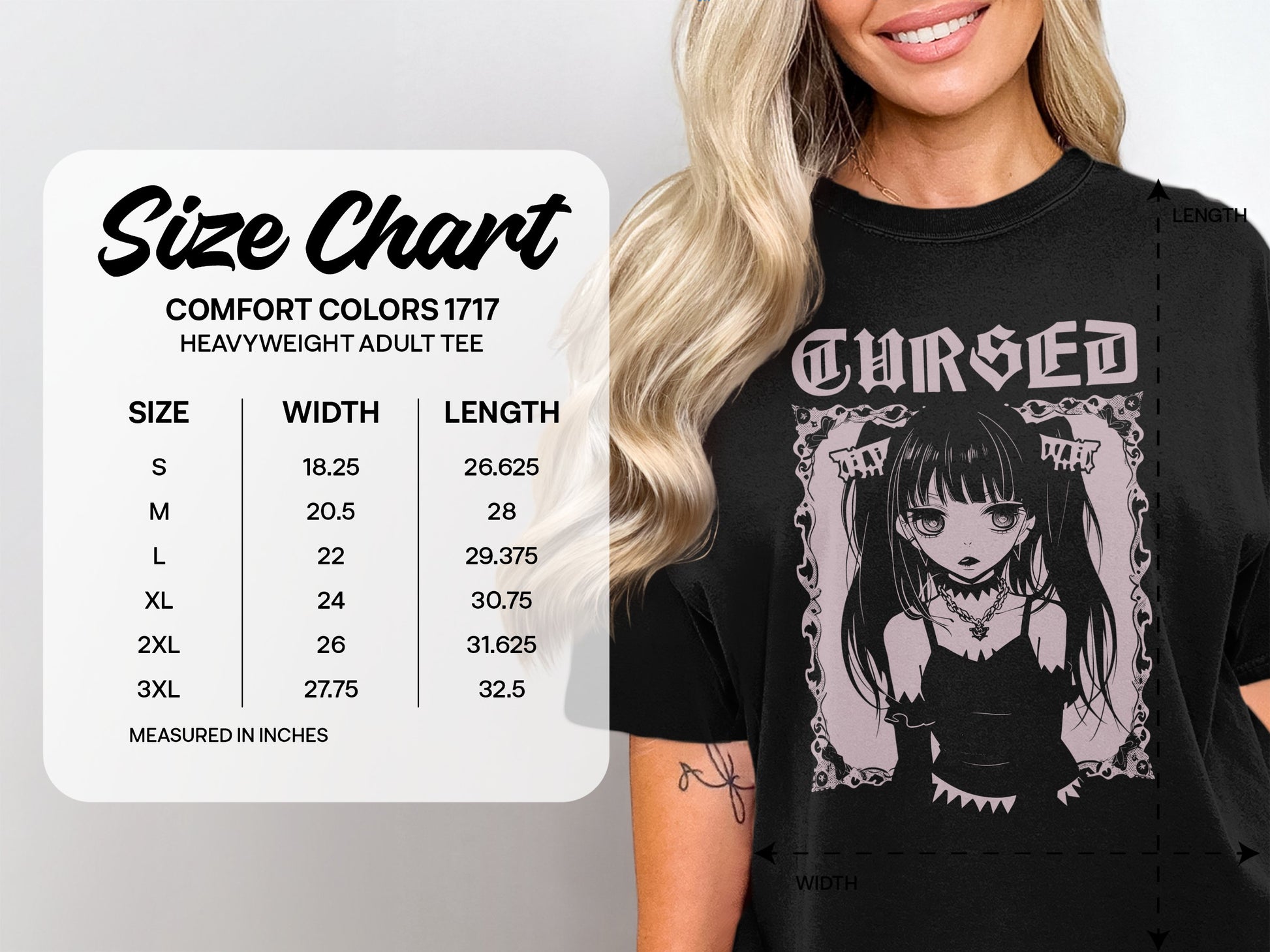 Cursed Anime Graphic Heavyweight Adult Tee product