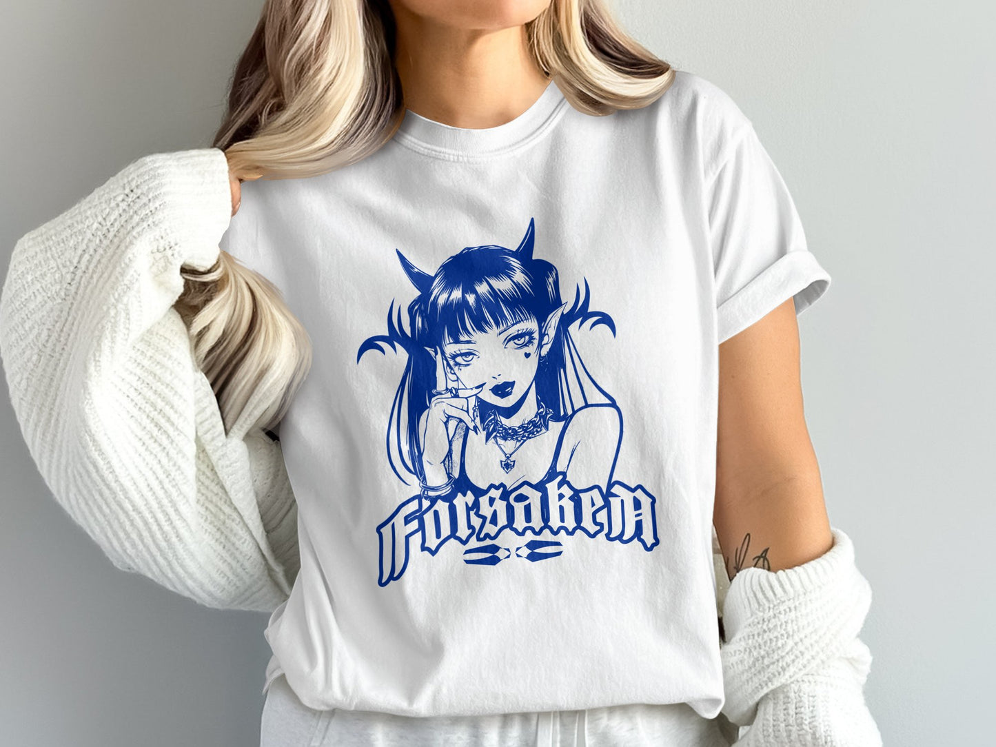 Forsaken Graphic Anime Design Short Sleeve T-shirt Product