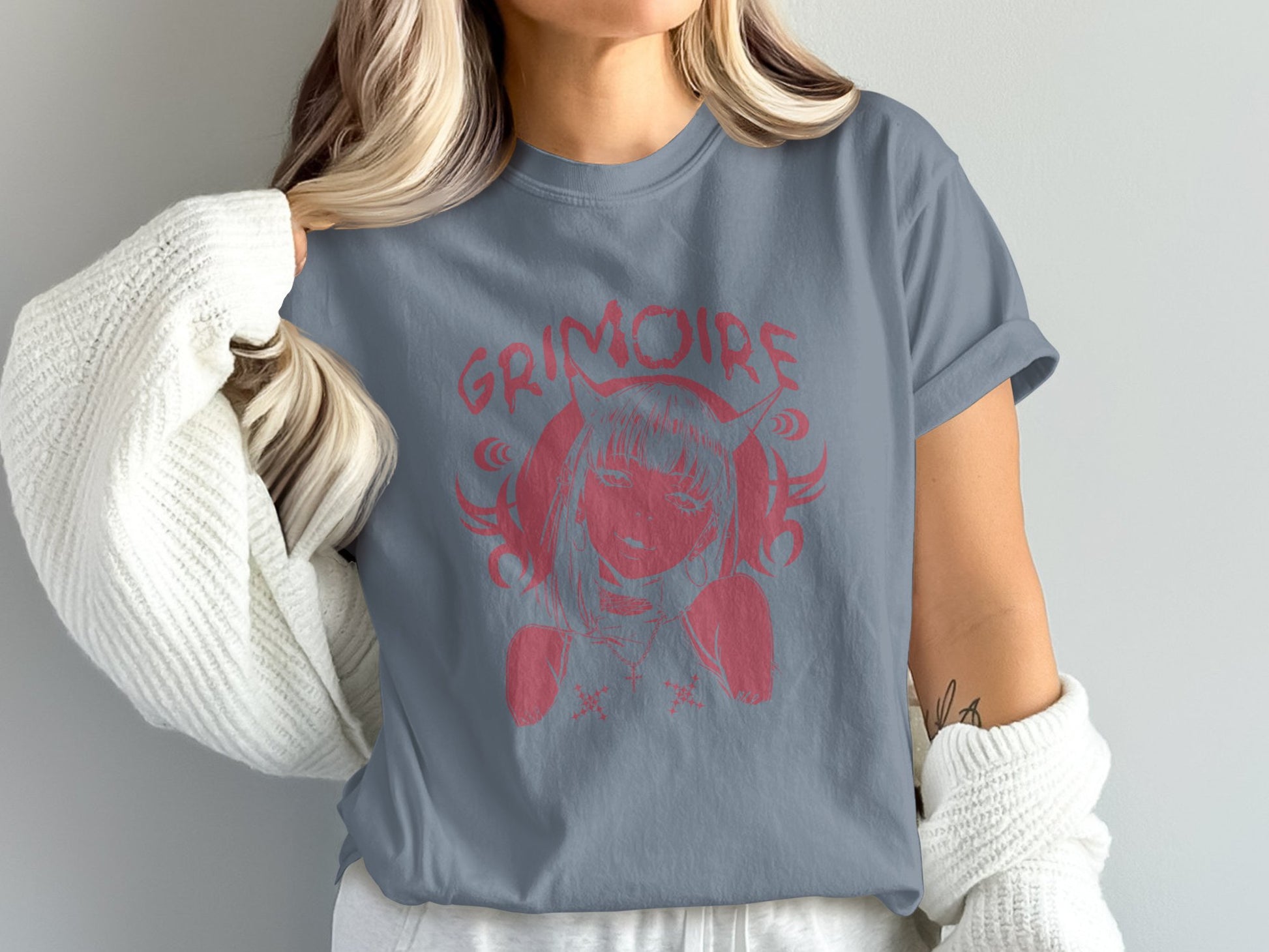 Grimoire Demon Girl Stylish Graphic Tee product type