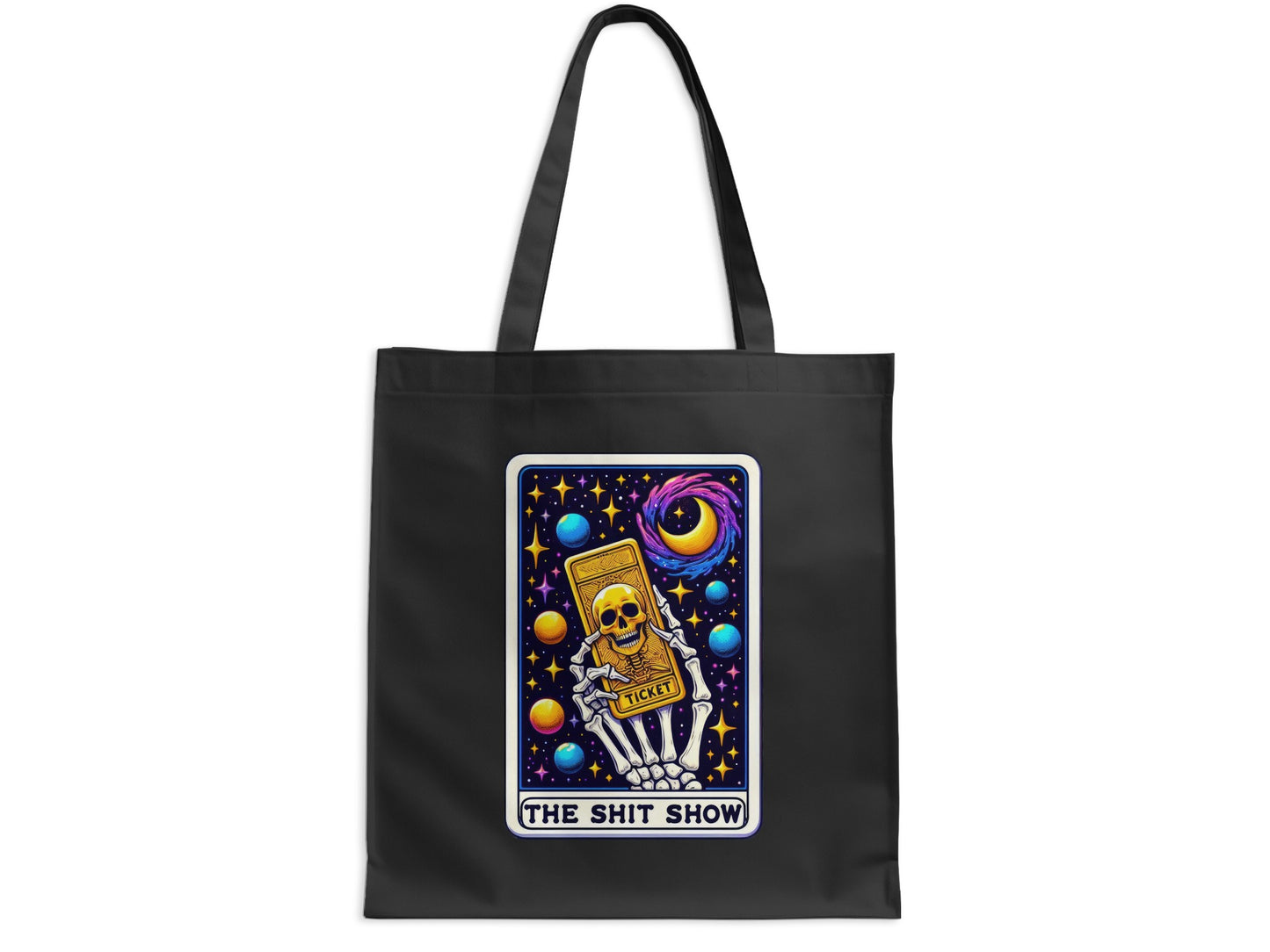 The Shit Show Space Design Black Tote Bag product type