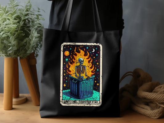Emotional Dumpster Fire Skeleton Unique Tote Bag product