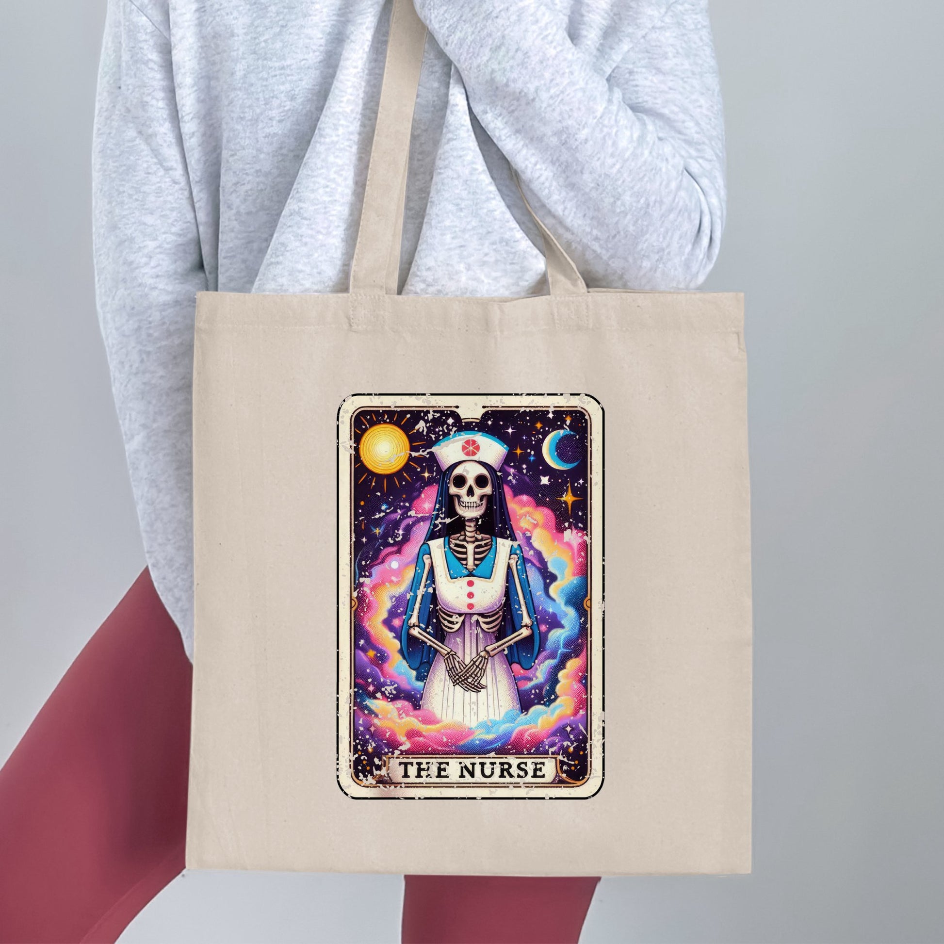 Mystical Nurse Tarot Artistic Cotton Tote Bag product type