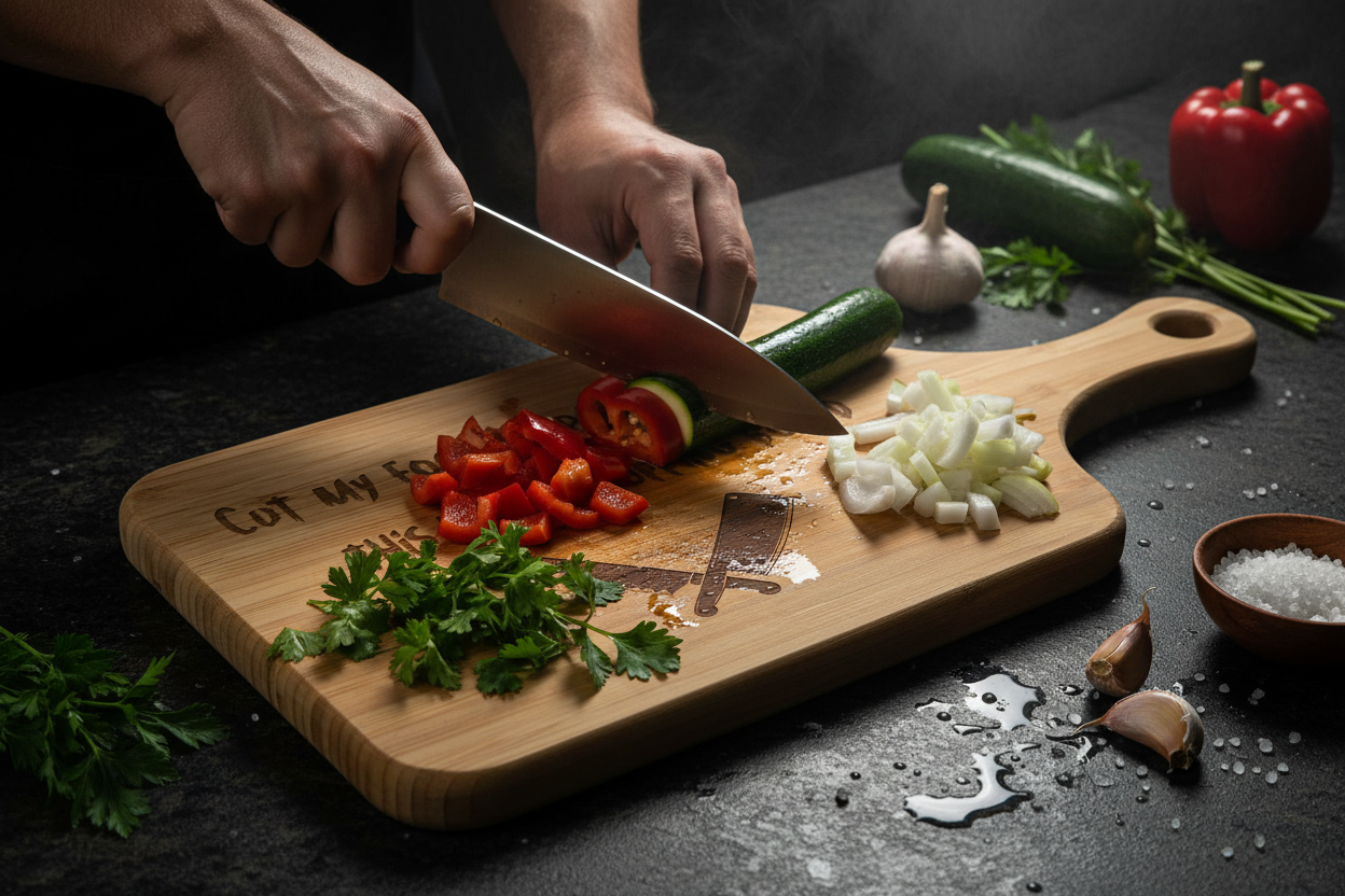 Cutting Board - In Use Kitchen Scene