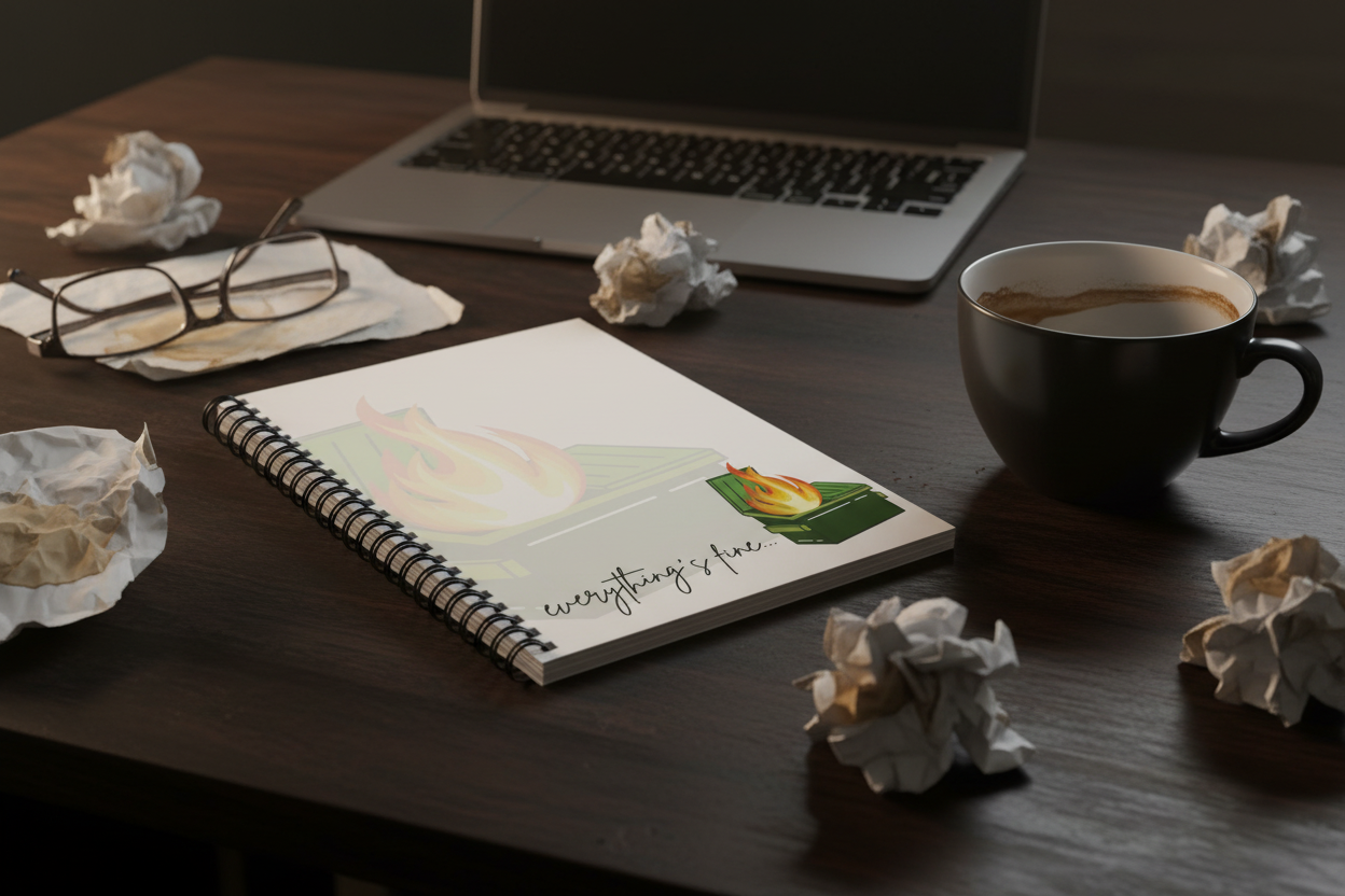 Everything's Fine Notebook Lifestyle