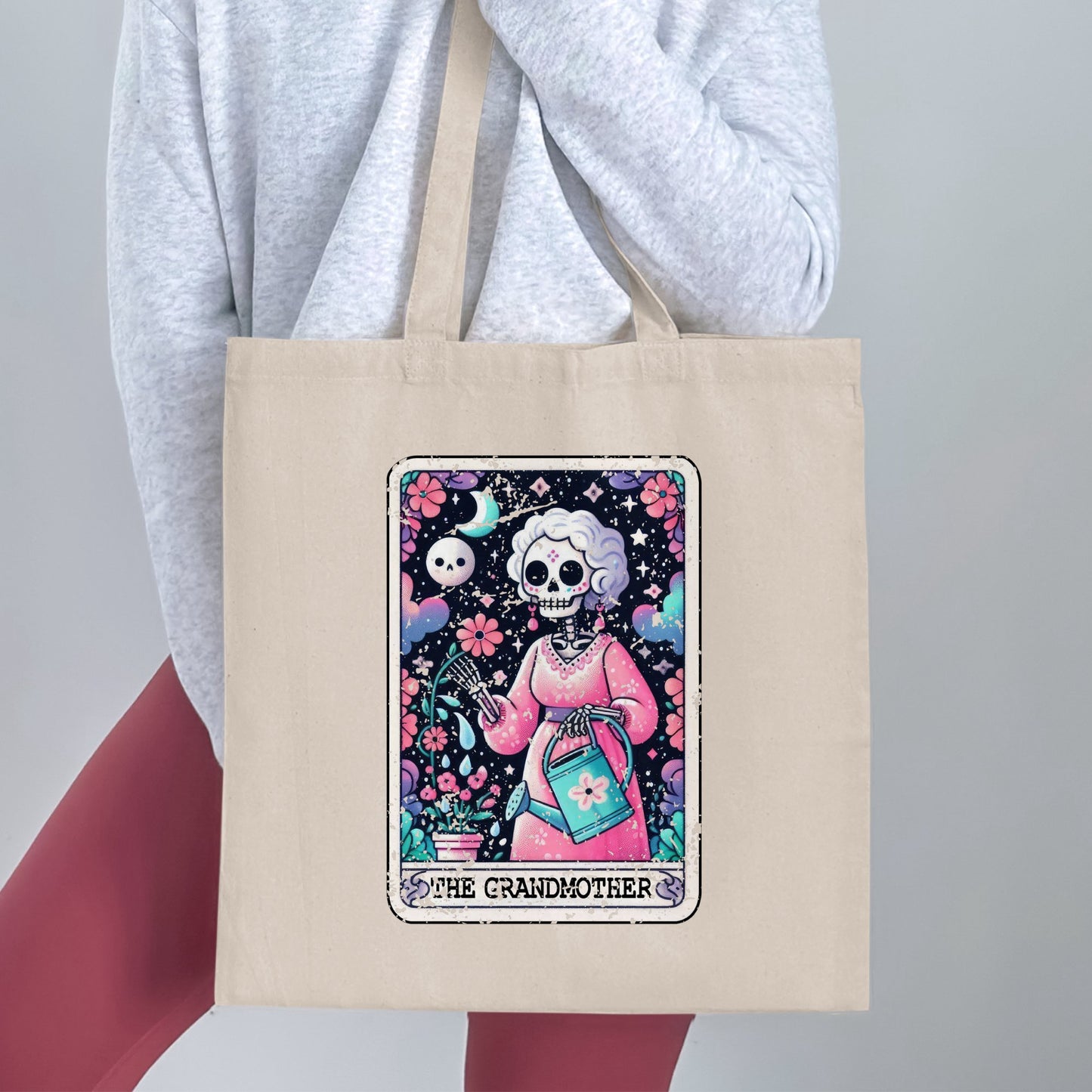 The Grandmother Skeleton Art Tote Bag product type