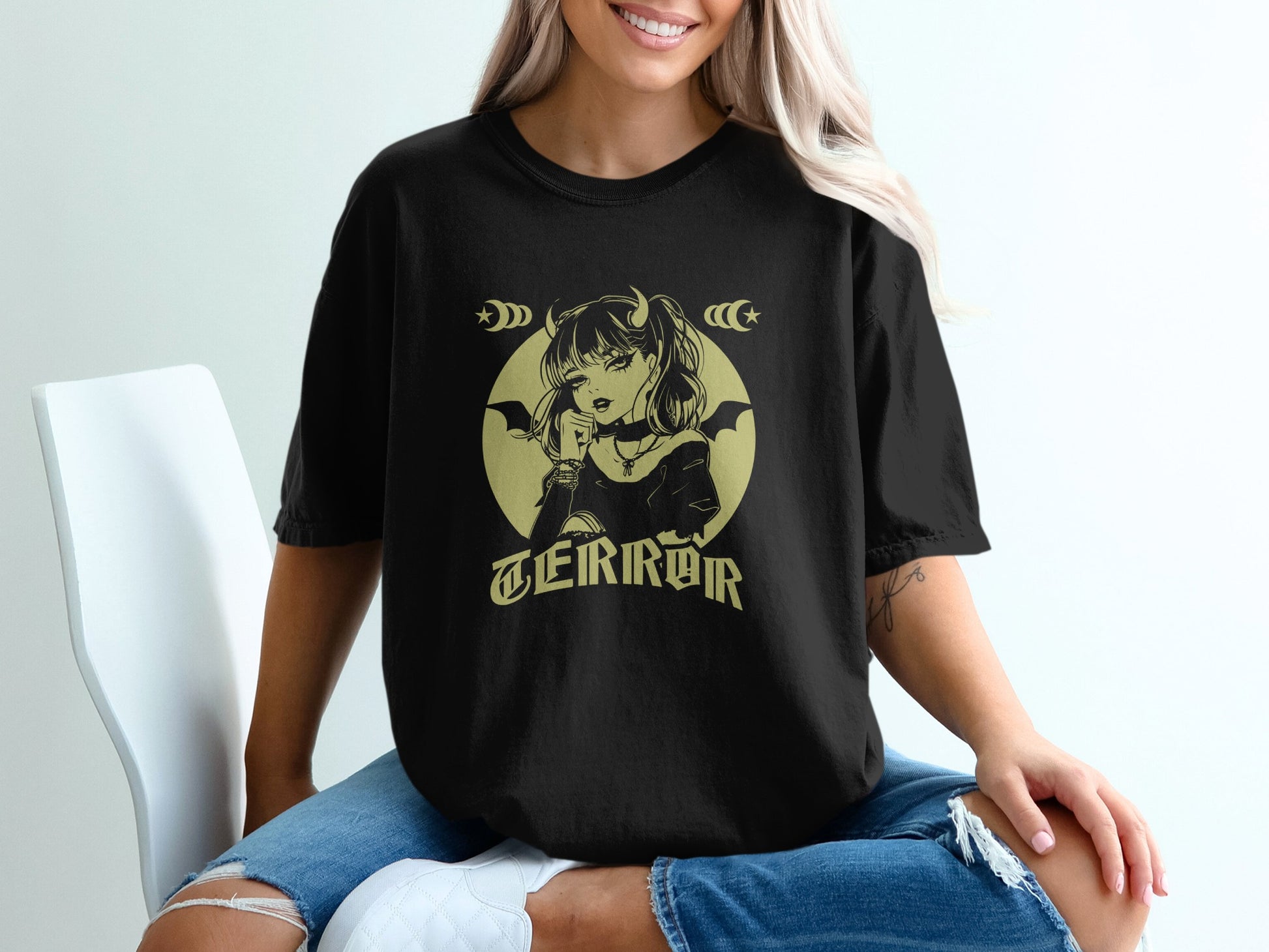 Unique GOTHIC GIRL ART TERROR GRAPHIC TSHIRT product