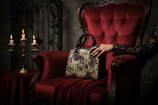 Gothic Roses Handbag Lifestyle