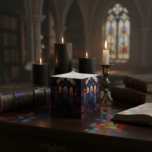 Gothic Stained Glass Note Cube Lifestyle
