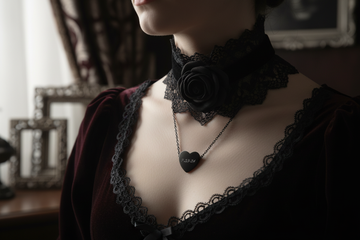 Heart Necklace - Worn Lifestyle Shot