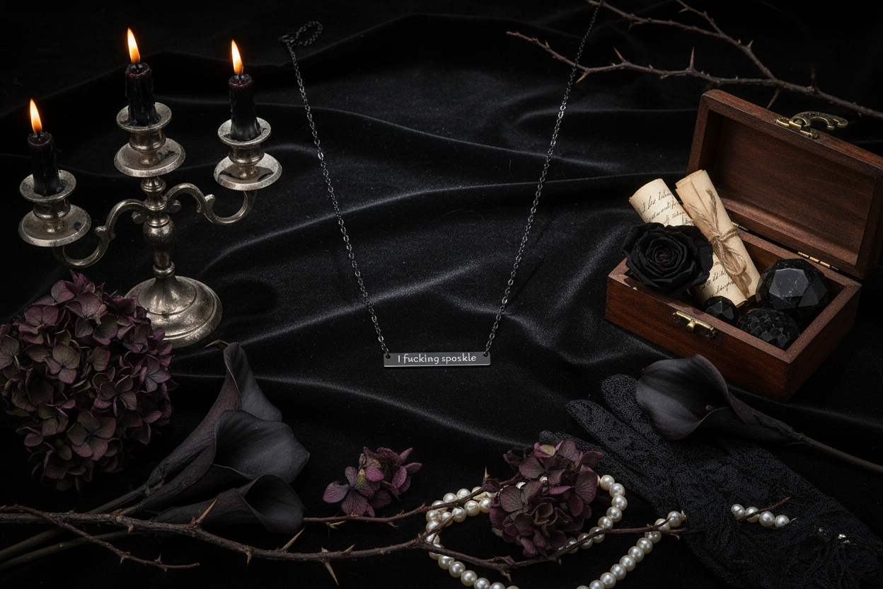 Sparkle Bar Necklace - Dark Velvet Display