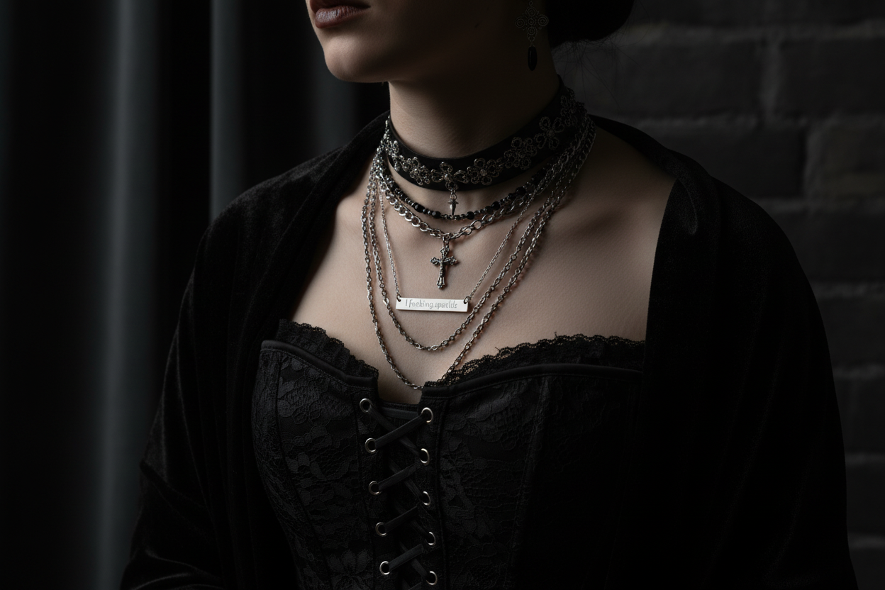 Sparkle Bar Necklace - Worn Lifestyle